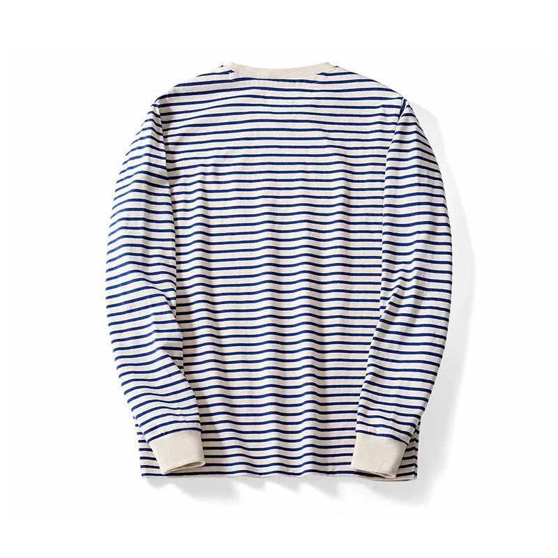 Classic Breton Stripe Tee | Heavy Cotton Long Sleeve Japanese Top