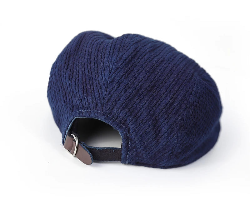 Indigo-Dyed Cotton Flat Cap