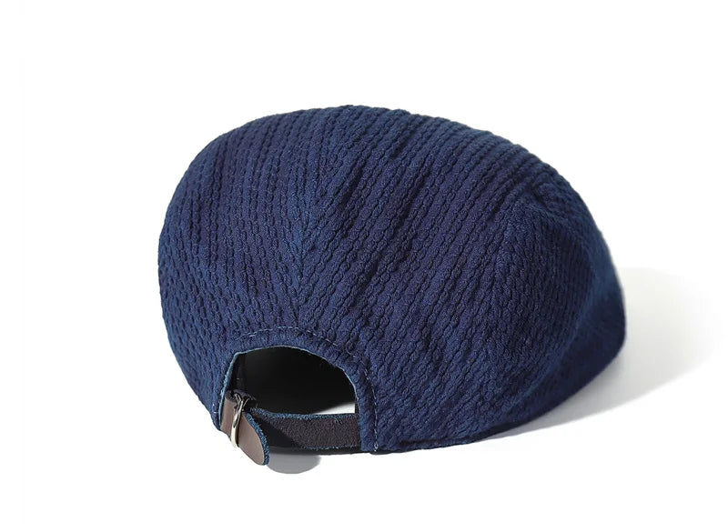 Indigo-Dyed Cotton Flat Cap