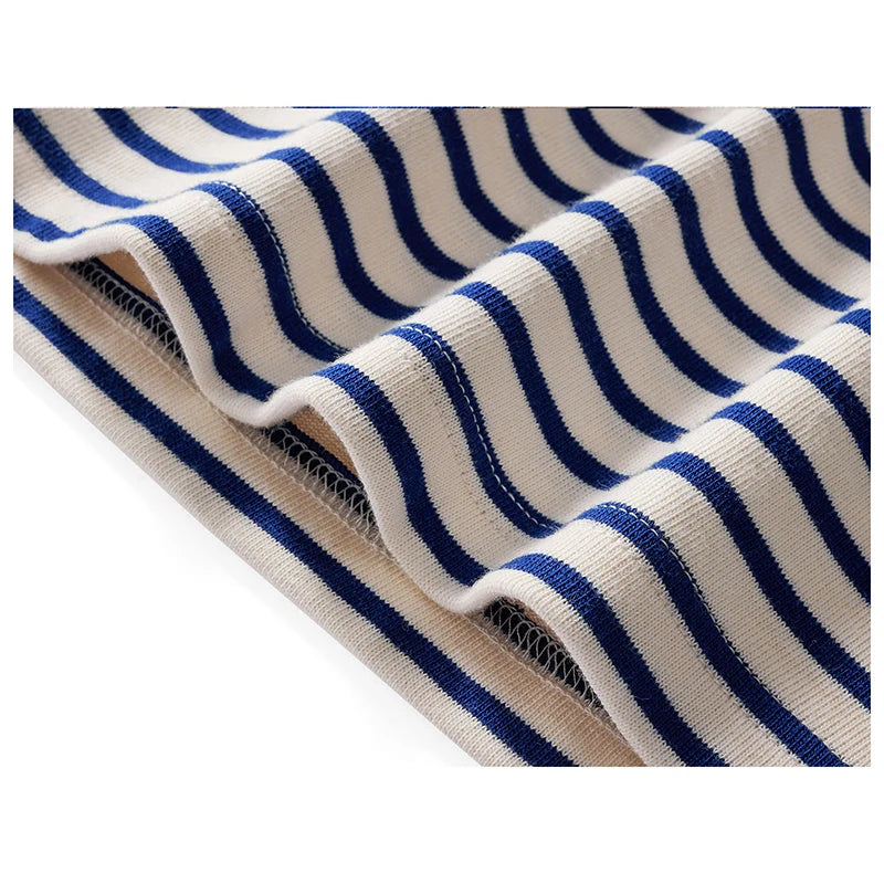 Classic Breton Stripe Tee | Heavy Cotton Long Sleeve Japanese Top