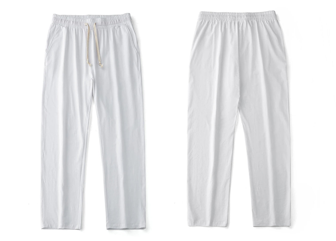 Lightweight Cotton Lounge Pants | Minimal Comfort Sport Trousers