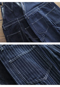 15oz Selvedge Railway Stripe Denim | Vintage-Inspired Loose Fit Work Jeans