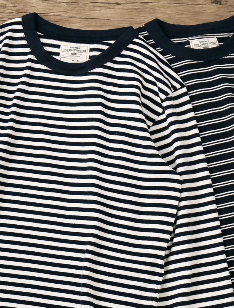 Classic Striped Long Sleeve | Heavyweight Cotton Japanese Tee