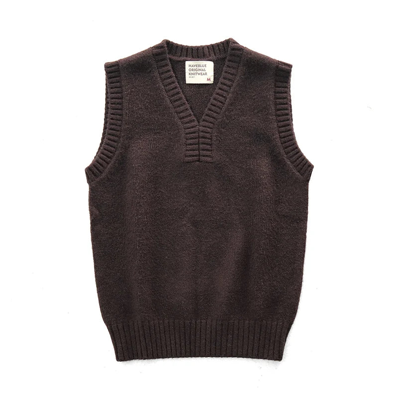 Classic V-Neck Sweater Vest | Vintage-Inspired Knitwear