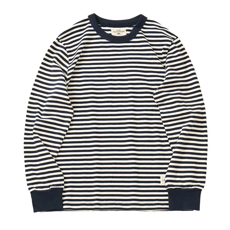 Classic Striped Long Sleeve | Heavyweight Cotton Japanese Tee