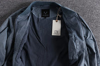 Washed Cotton MA-1 Bomber | Slim Fit Military Jacket