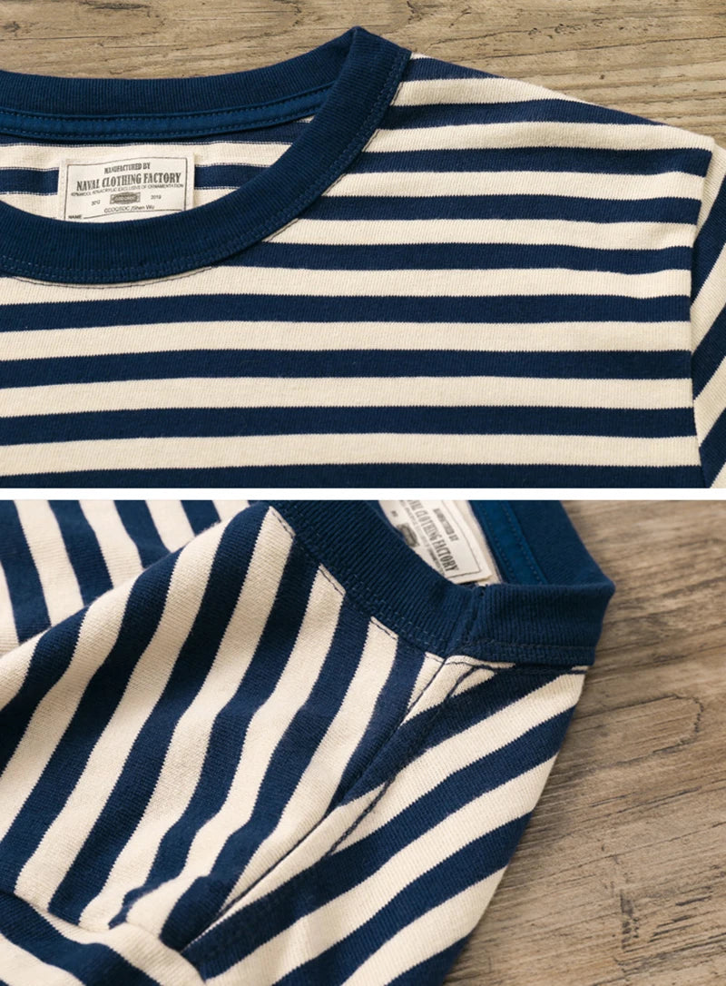 Classic Striped Long Sleeve | Heavyweight Cotton Japanese Tee