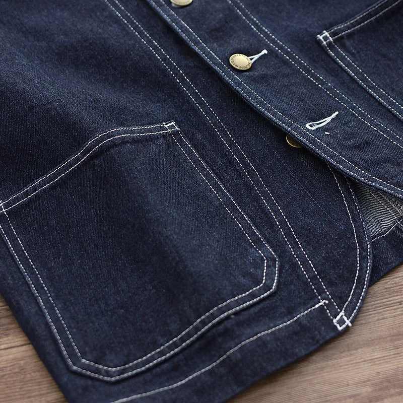 Engineer Denim Chore Coat | Raw &amp; Railroad Stripe Workwear