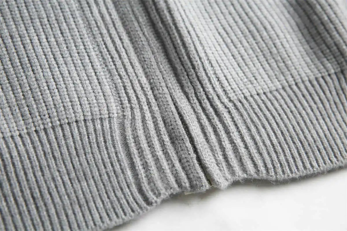 Ribbed Cotton Zip Sweater | Easy Daily Cardigan