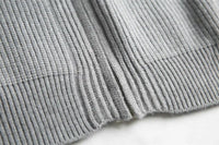 Ribbed Cotton Zip Sweater | Easy Daily Cardigan