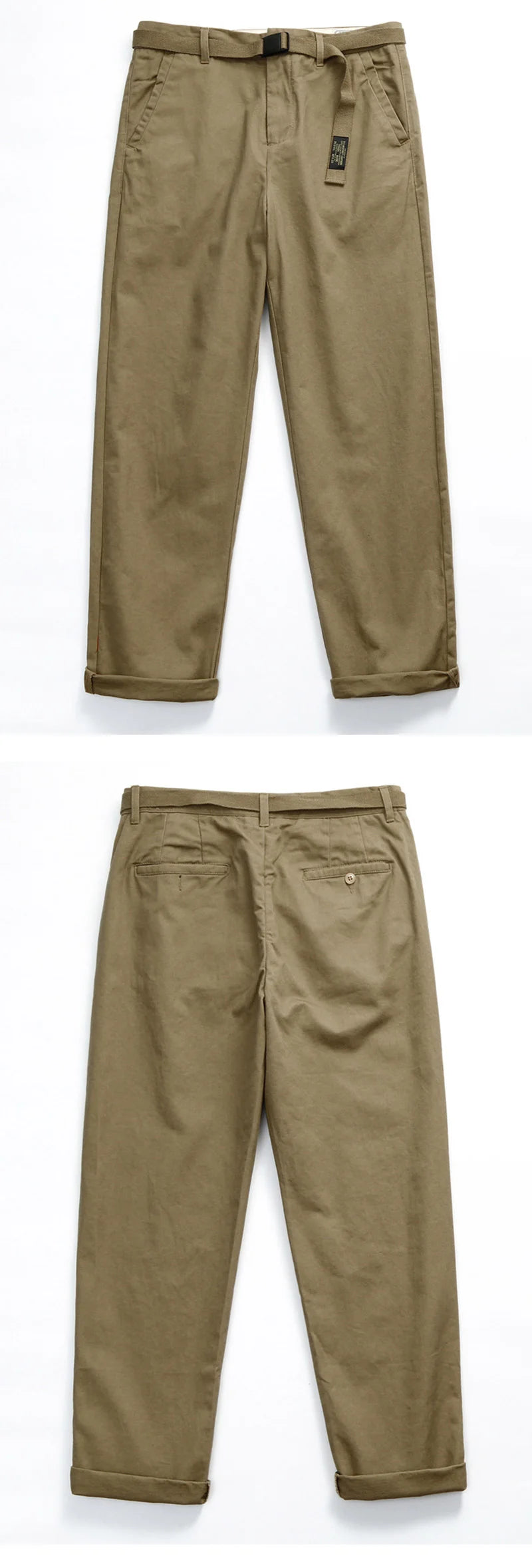 Premium Cotton Chinos | Japanese Minimal Straight Leg Pants