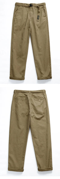 Premium Cotton Chinos | Japanese Minimal Straight Leg Pants