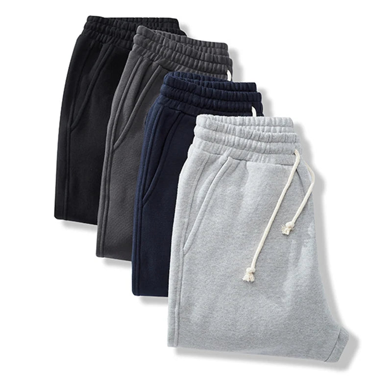 360g Heavy Cotton Sweatpants | Premium Fleece-Lined Basic Pants