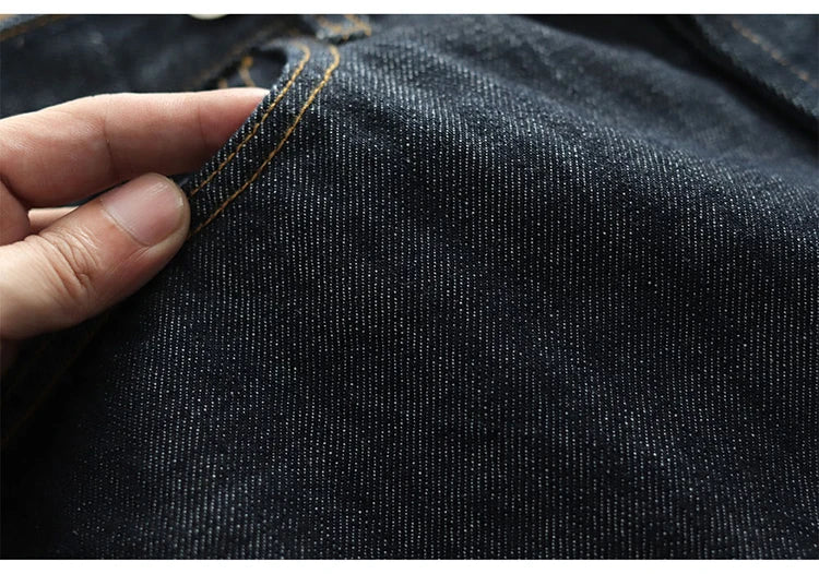 15oz Selvedge Railway Stripe Denim | Vintage-Inspired Loose Fit Work Jeans