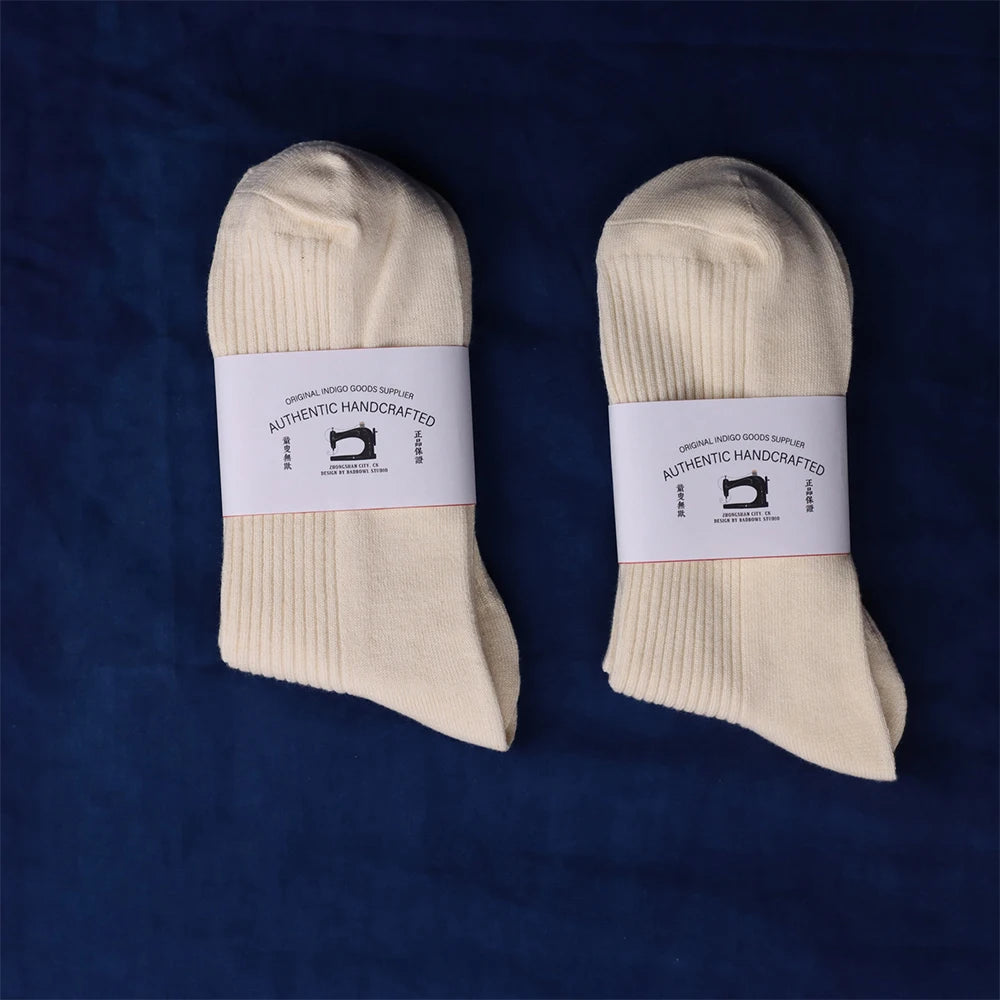 Handcrafted Cotton Ribbed Socks | 3-Pair Pack