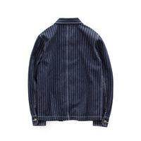 Engineer Denim Chore Coat | Raw & Railroad Stripe Workwear