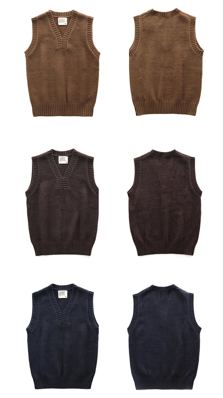 Classic V-Neck Sweater Vest | Vintage-Inspired Knitwear