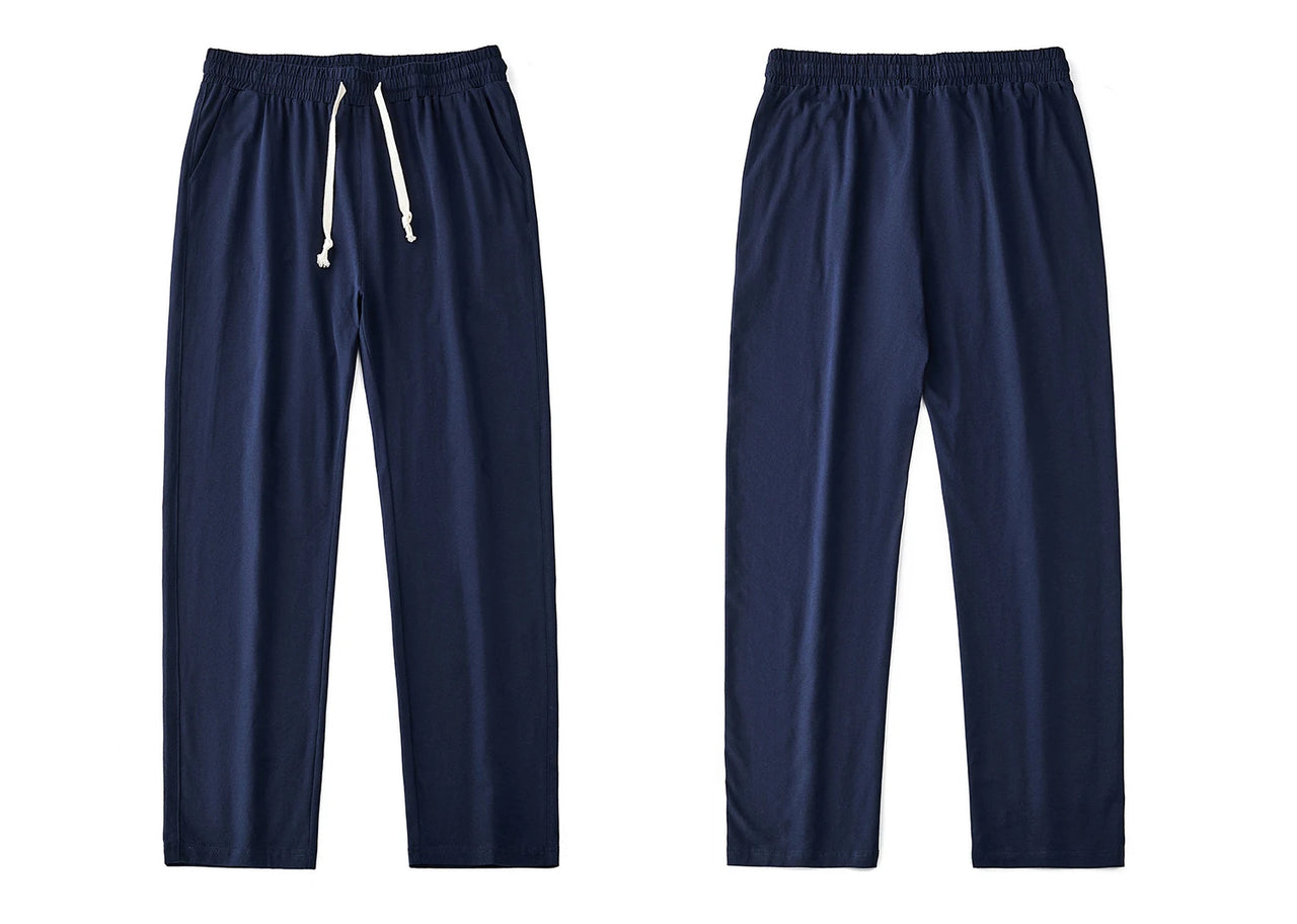 Lightweight Cotton Lounge Pants | Minimal Comfort Sport Trousers