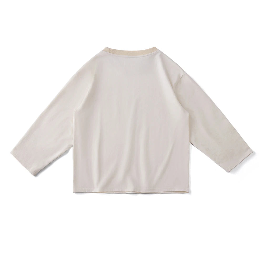 Oversized Cotton Jersey | Long Sleeve Minimal Japanese T-Shirt