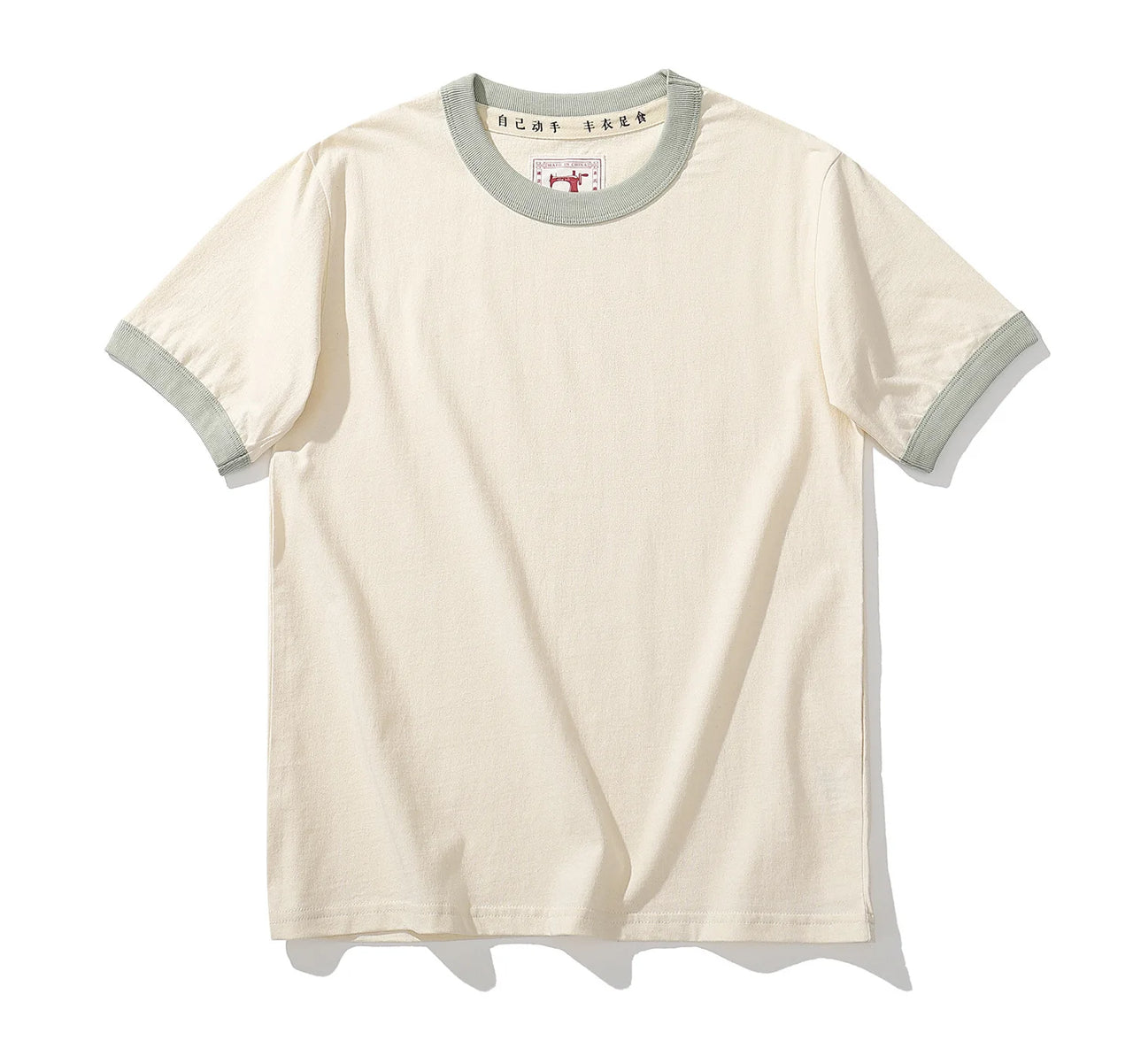 Essential Cotton Ringer Tee | Minimal Japanese Style T-Shirt