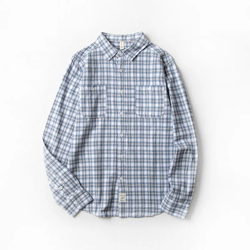 Japanese Cotton Check Shirt | Minimalist Workwear Button-Down