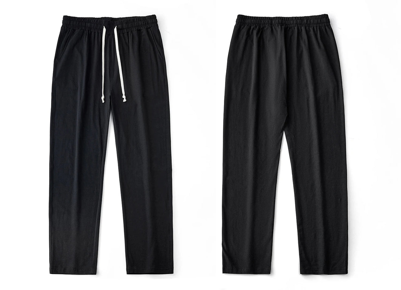 Lightweight Cotton Lounge Pants | Minimal Comfort Sport Trousers