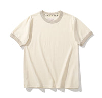 Essential Cotton Ringer Tee | Minimal Japanese Style T-Shirt