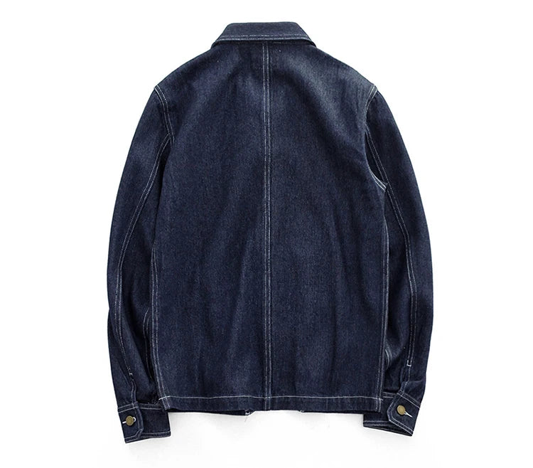 Engineer Denim Chore Coat | Raw &amp; Railroad Stripe Workwear