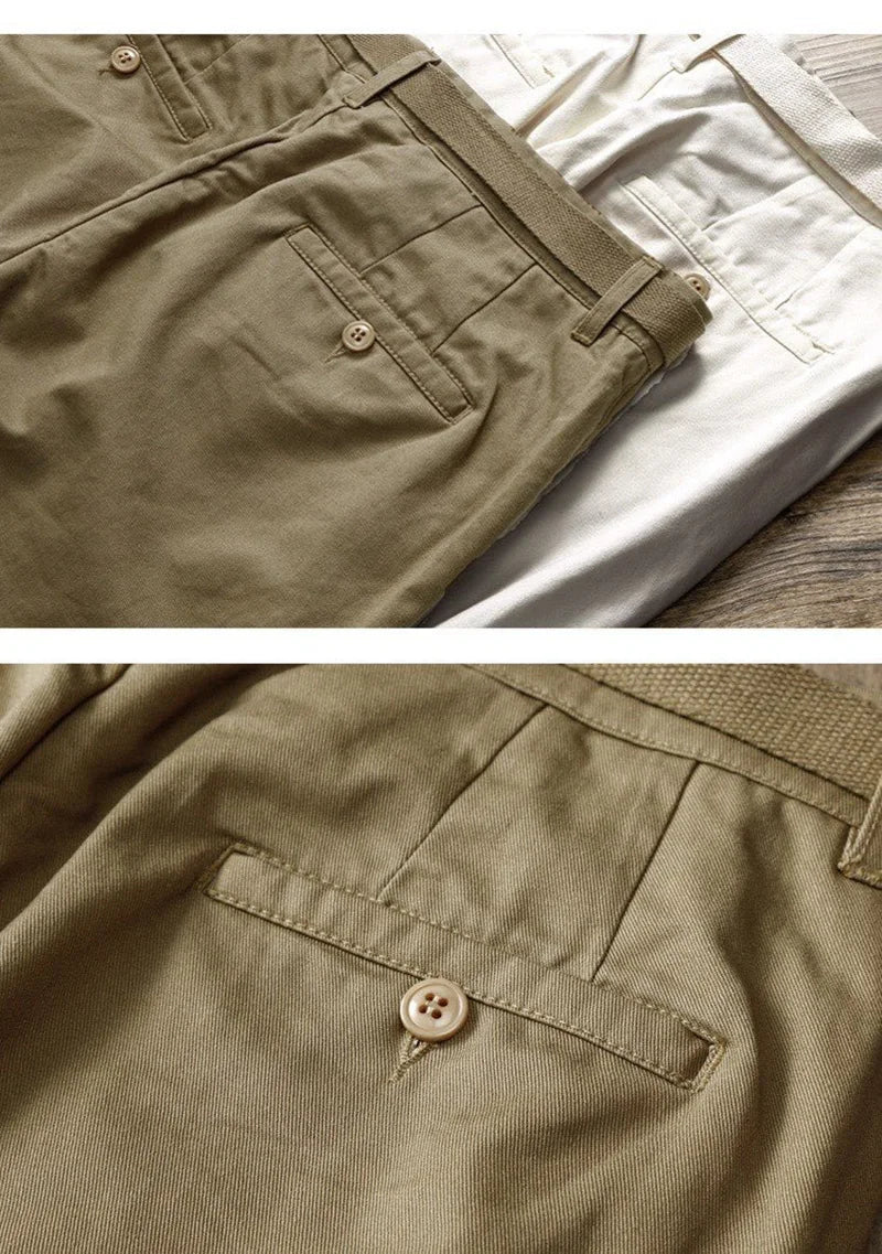 Premium Cotton Chinos | Japanese Minimal Straight Leg Pants