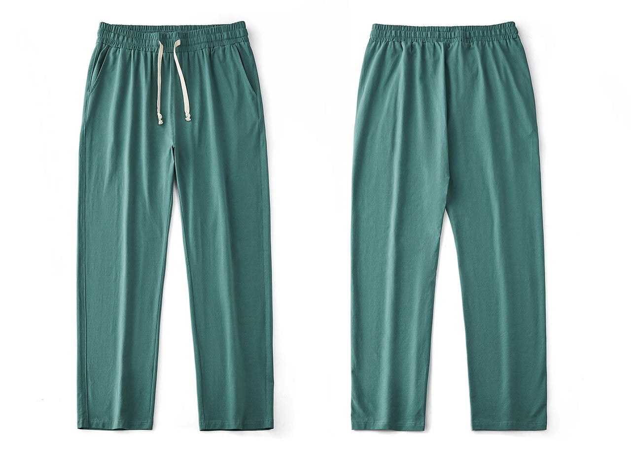 Lightweight Cotton Lounge Pants | Minimal Comfort Sport Trousers