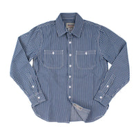 1930s Reproduction Striped Work Shirt | Heritage Railroad Utility Shirt